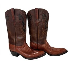 Lucchese Two-Tone Brown Western Boots Now 299